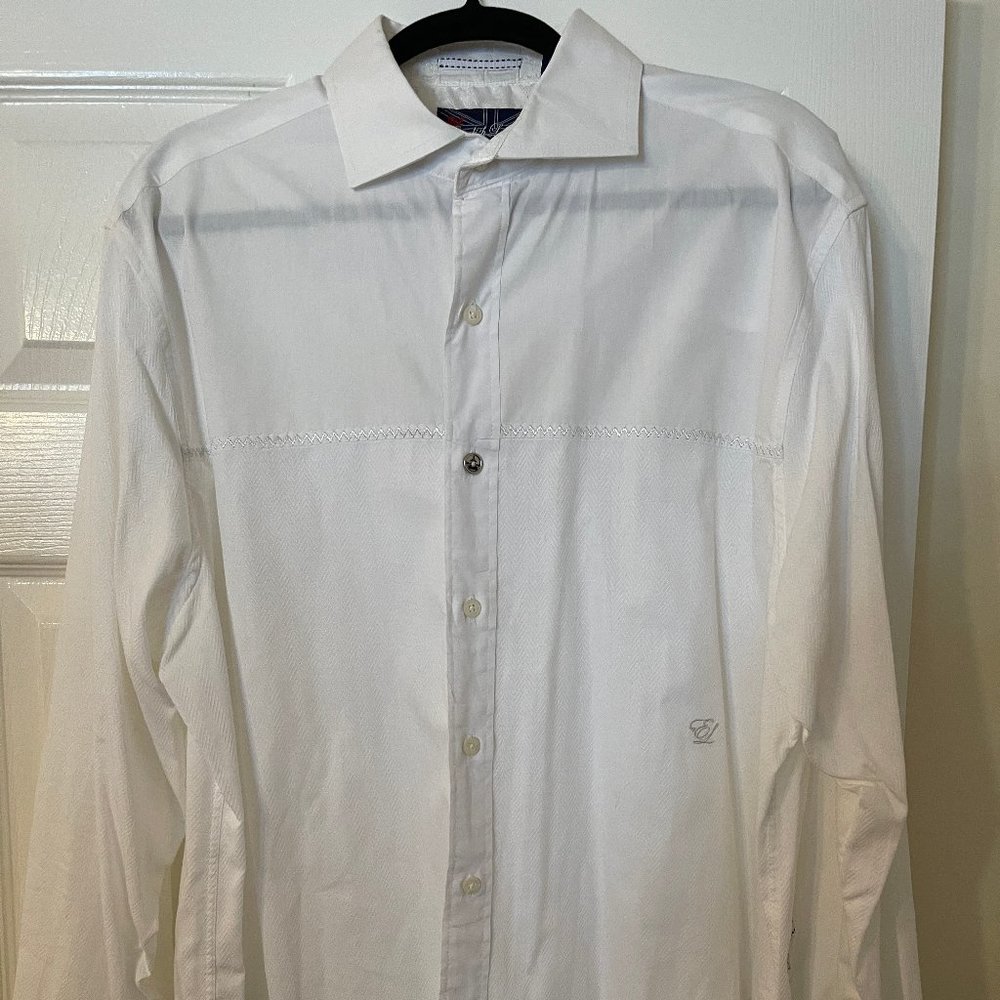 White Long Sleeve Men's Shirt